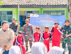 TMMD 125 Bojonegoro, Satgas, PMI dan Tagana Bersinergi Sosialisasikan Sekolah Siaga Bencana