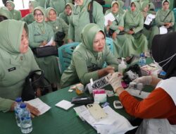 HUT Persit KCK ke- 80, Kodim Bojonegoro Gelar Pemeriksaan EKG dan HPV DNA
